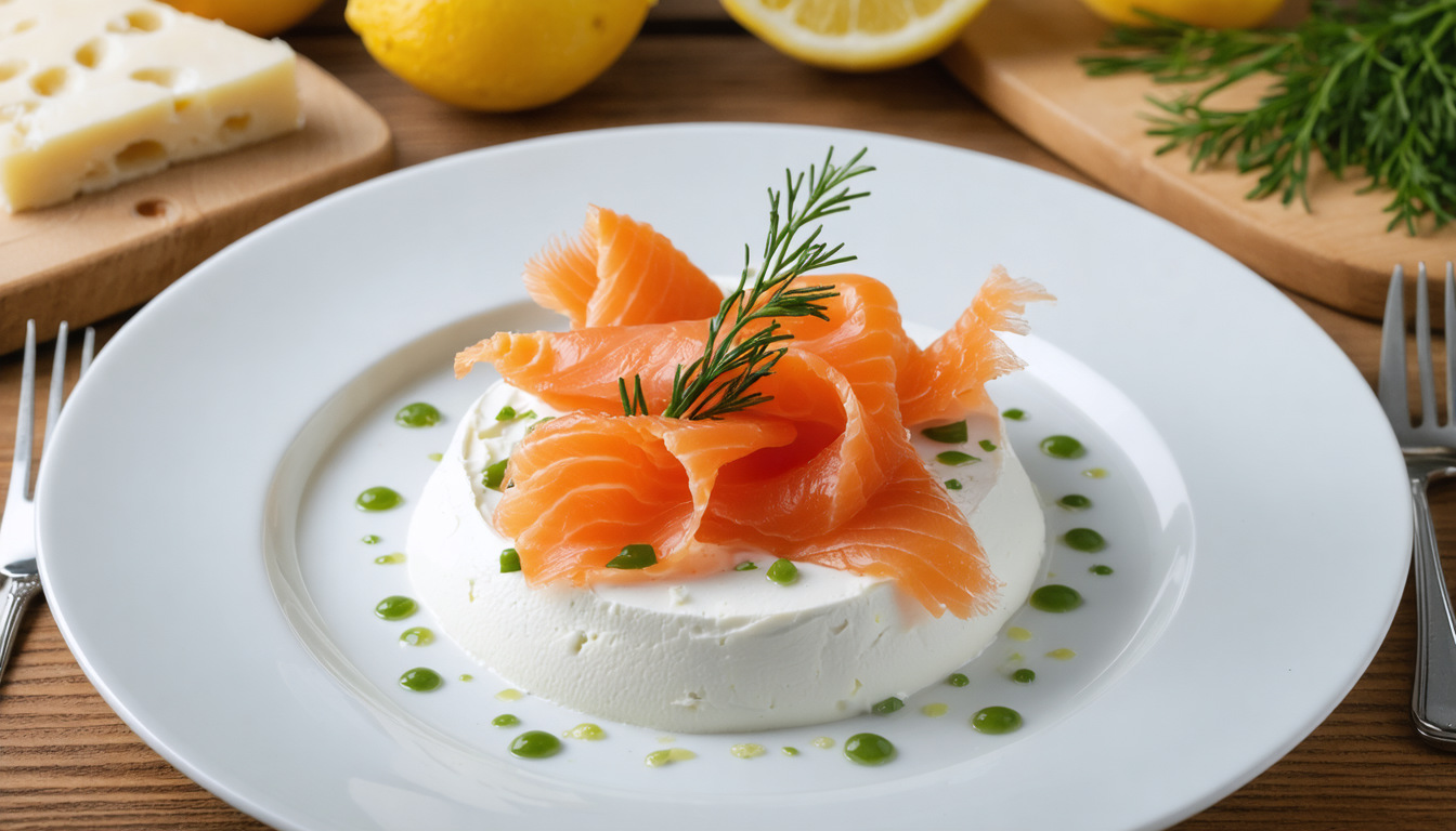 découvrez une recette facile et raffinée de mousse onctueuse au fromage de chèvre et saumon fumé, idéale pour impressionner vos invités avec une saveur gourmande.