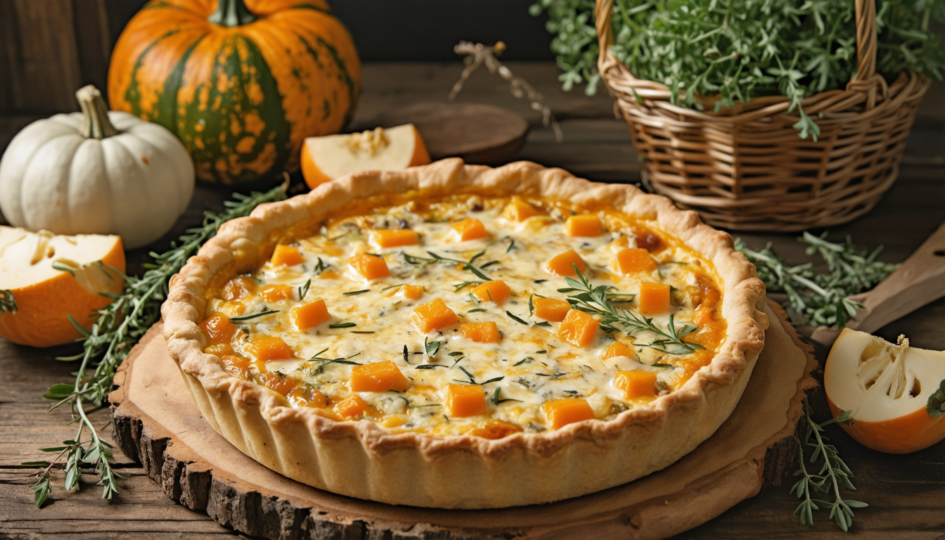 découvrez notre recette réconfortante de quiche au potimarron et fromage frais, facile à préparer et pleine de saveurs pour un repas gourmand à partager.