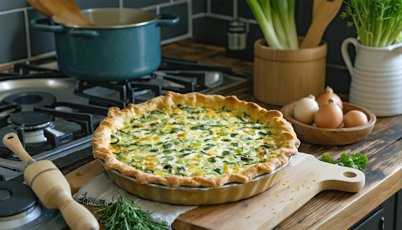découvrez notre recette gourmande de quiche aux poireaux et fromage de chèvre, facile à préparer et parfaite pour un repas savoureux en famille ou entre amis.