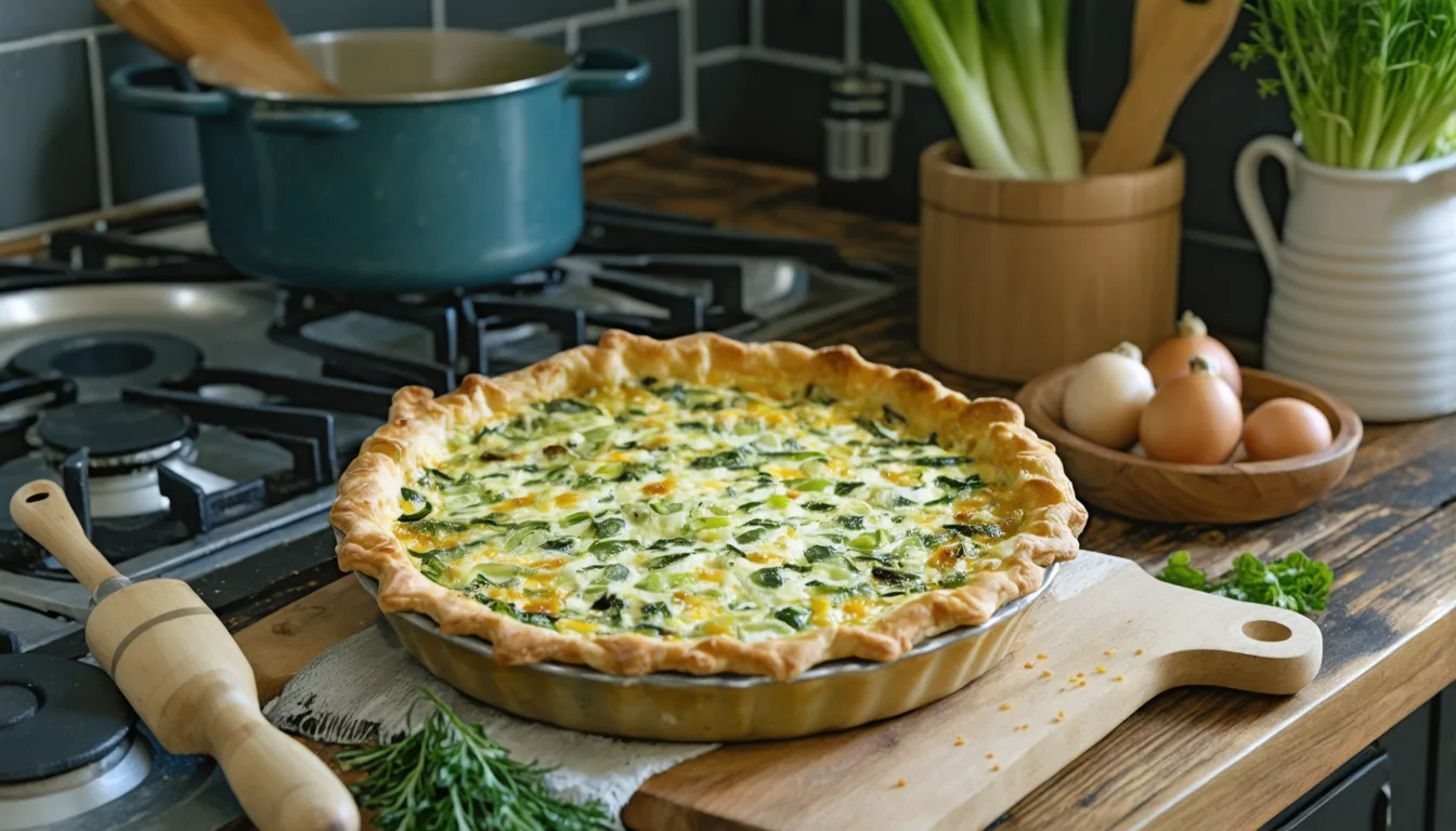 découvrez notre recette gourmande de quiche aux poireaux et fromage de chèvre, facile à préparer et parfaite pour un repas savoureux en famille ou entre amis.