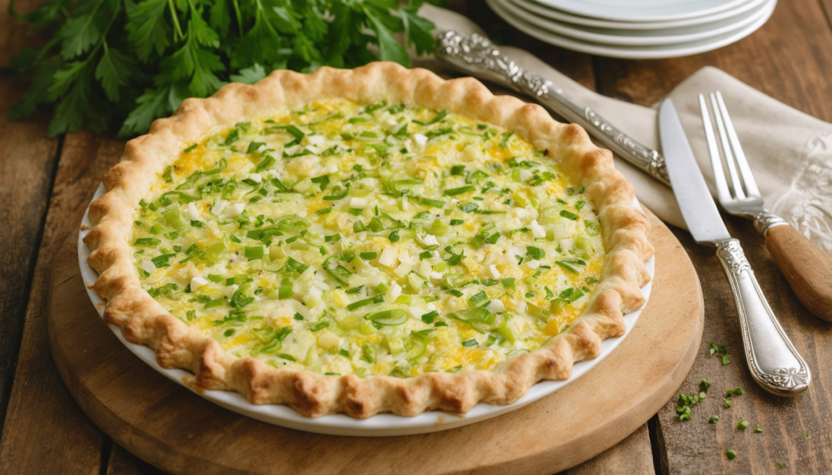 découvrez notre recette gourmande de quiche aux poireaux et fromage de chèvre, parfaite pour un repas savoureux et facile à réaliser.