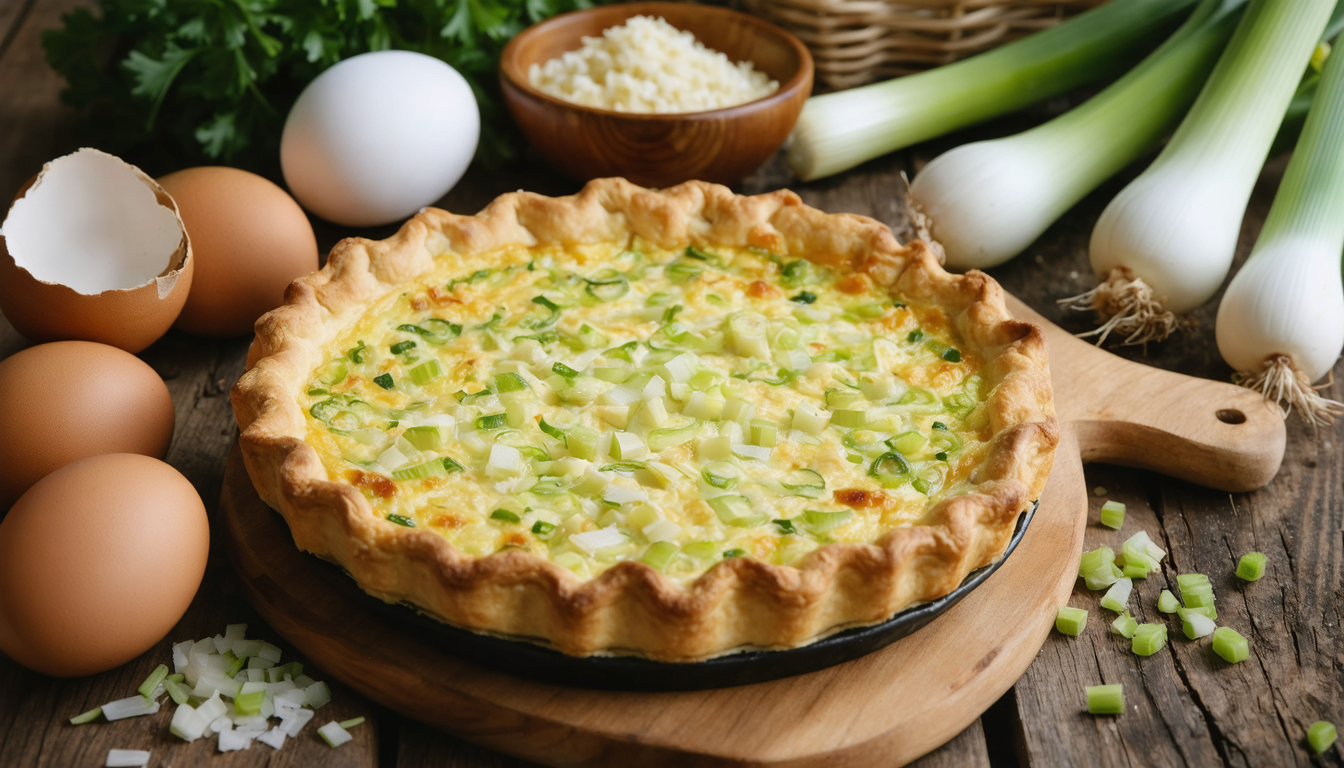découvrez notre recette simple et gourmande de quiche aux poireaux, parfaite pour un repas savoureux et facile à préparer.