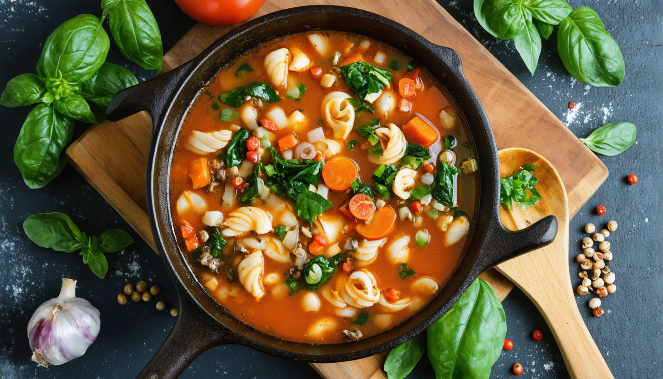 découvrez notre délicieuse recette de minestrone aux légumes d’hiver, un bol réconfortant et vitaminé parfait pour se réchauffer tout en faisant le plein de saveurs et de bienfaits.