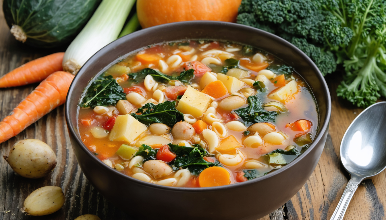 découvrez notre délicieuse recette de minestrone aux légumes d’hiver, un bol réconfortant, savoureux et riche en vitamines pour réchauffer vos journées froides.