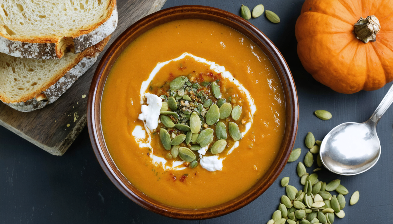 découvrez une délicieuse recette de soupe aux lentilles corail, courge onctueuse et chèvre fondant, parfaite pour réchauffer vos soirées avec des saveurs gourmandes et réconfortantes.