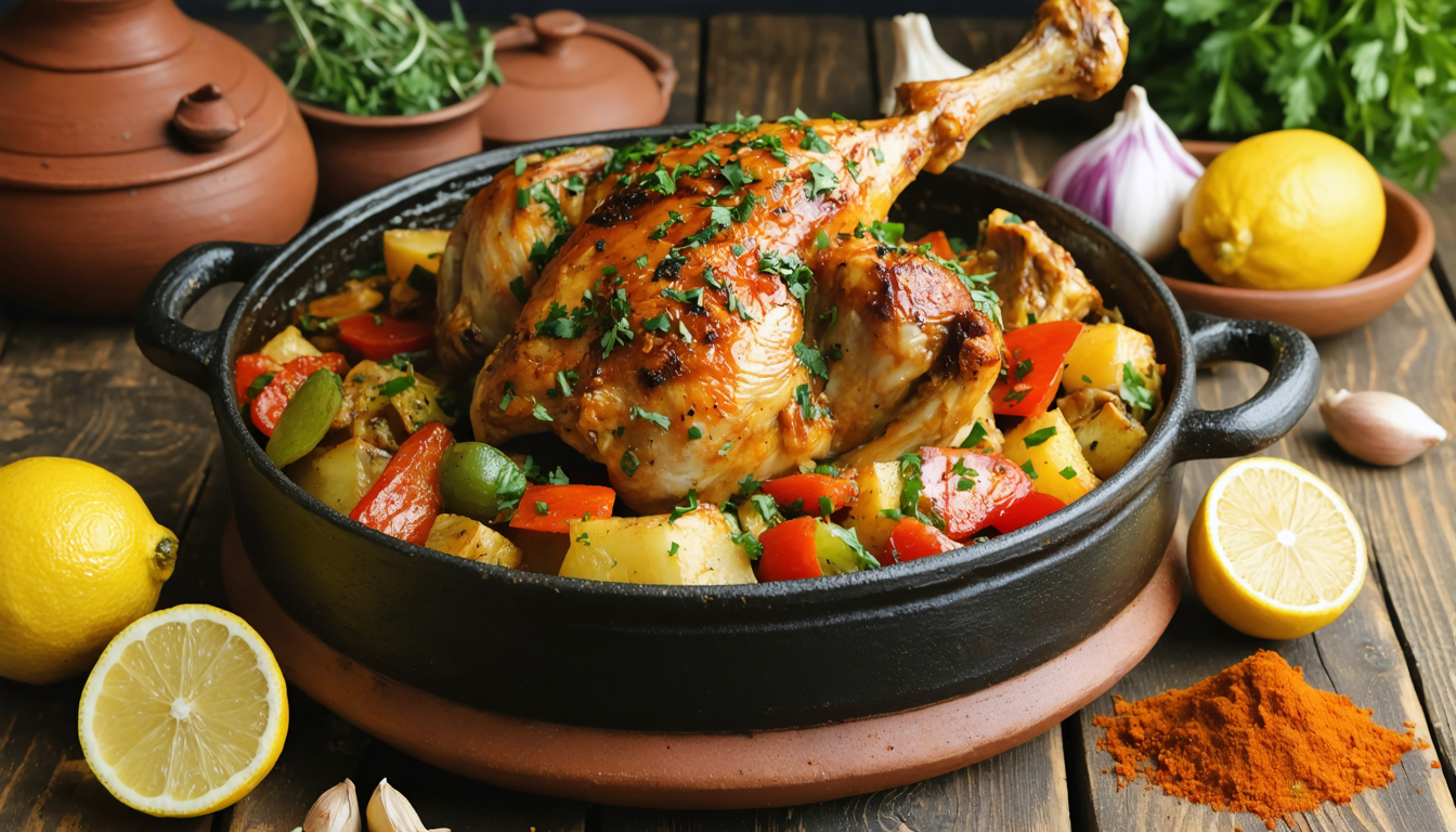 découvrez notre délicieuse recette de tajine de poulet aux légumes et citron confit, un plat parfumé et savoureux qui ravira vos papilles.
