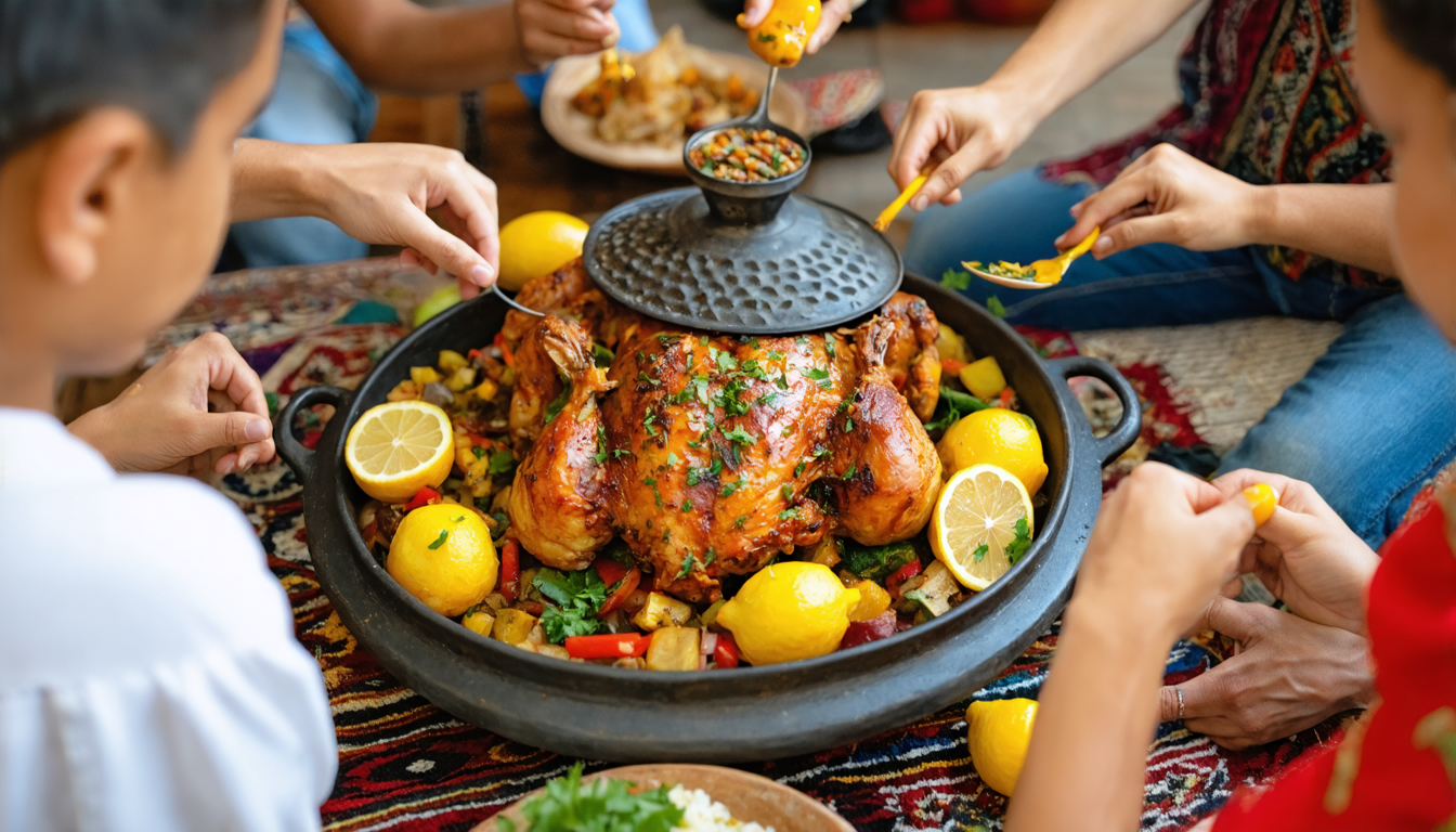 découvrez une délicieuse recette de tajine de poulet aux légumes et citron confit, un plat savoureux alliant douceur et fraîcheur pour un repas convivial et parfumé.