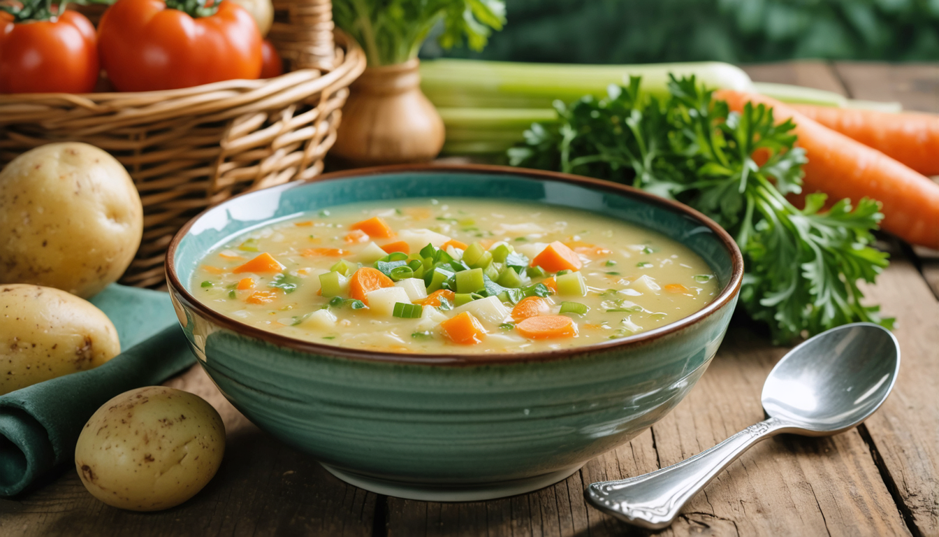 découvrez une délicieuse recette maison de soupe réconfortante aux poireaux, carottes et pommes de terre, parfaite pour réchauffer vos soirées en toute simplicité.
