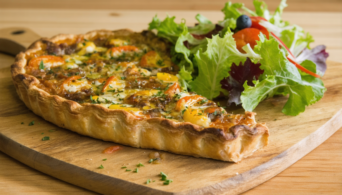 découvrez une recette savoureuse de tarte au fromage à raclette et lardons fumés, parfaite pour un repas gourmand et réconfortant.
