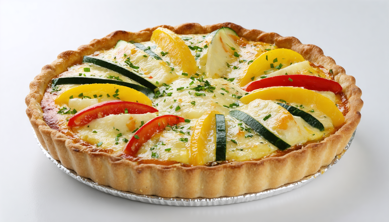 savourez une délicieuse tarte estivale alliant tomates fraîches, moutarde piquante et fromage à raclette fondant pour un repas gourmand et estival.