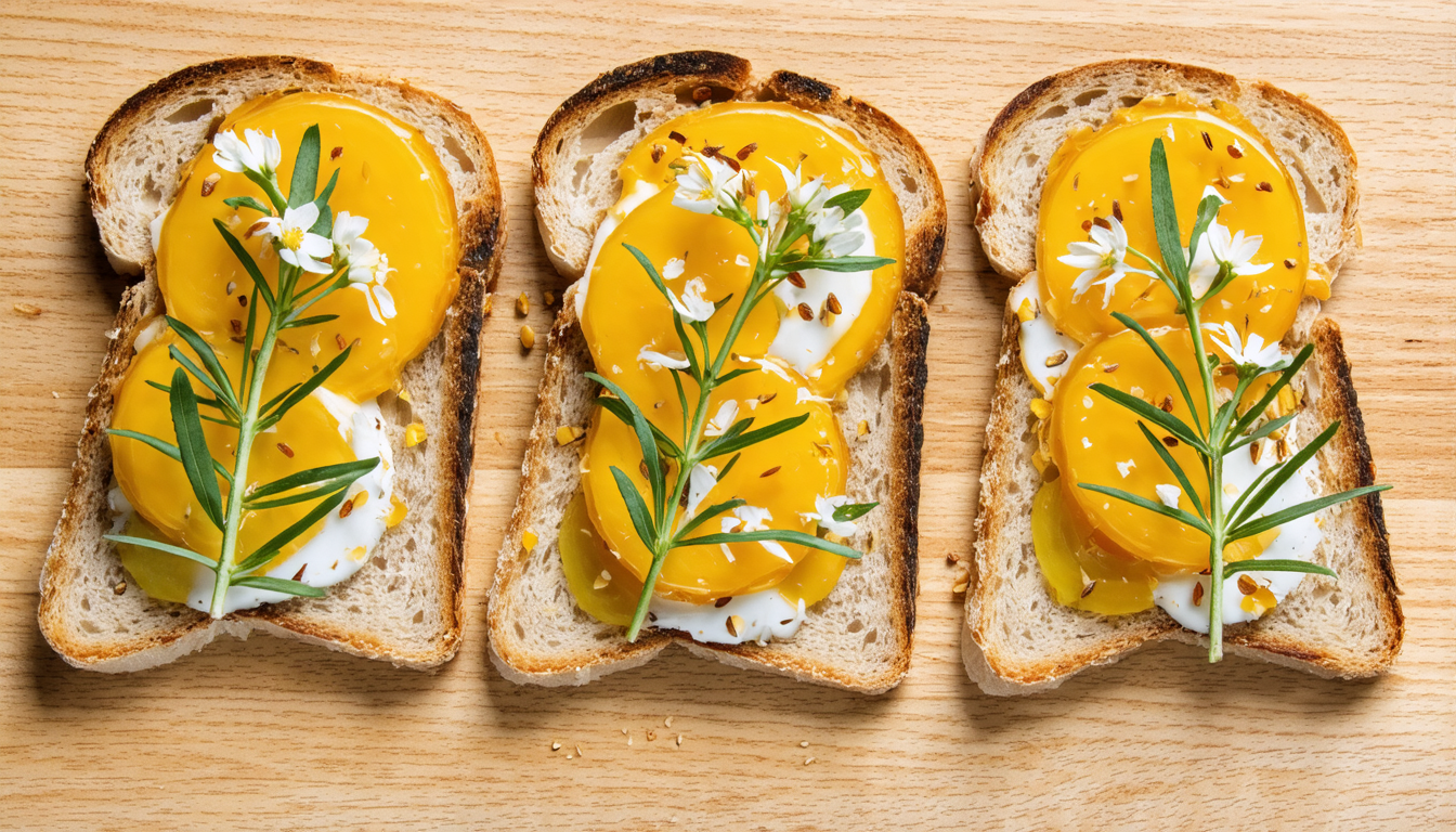 savourez une tartine estivale gourmande alliant fromage frais onctueux, asperges vertes croquantes et fraises juteuses pour un repas frais et original.