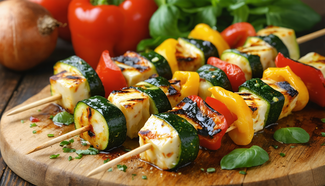 découvrez notre recette savoureuse de brochettes de talagani aux courgettes et poivrons, un mélange parfait de fraîcheur et de gourmandise pour un repas équilibré et plein de goût.