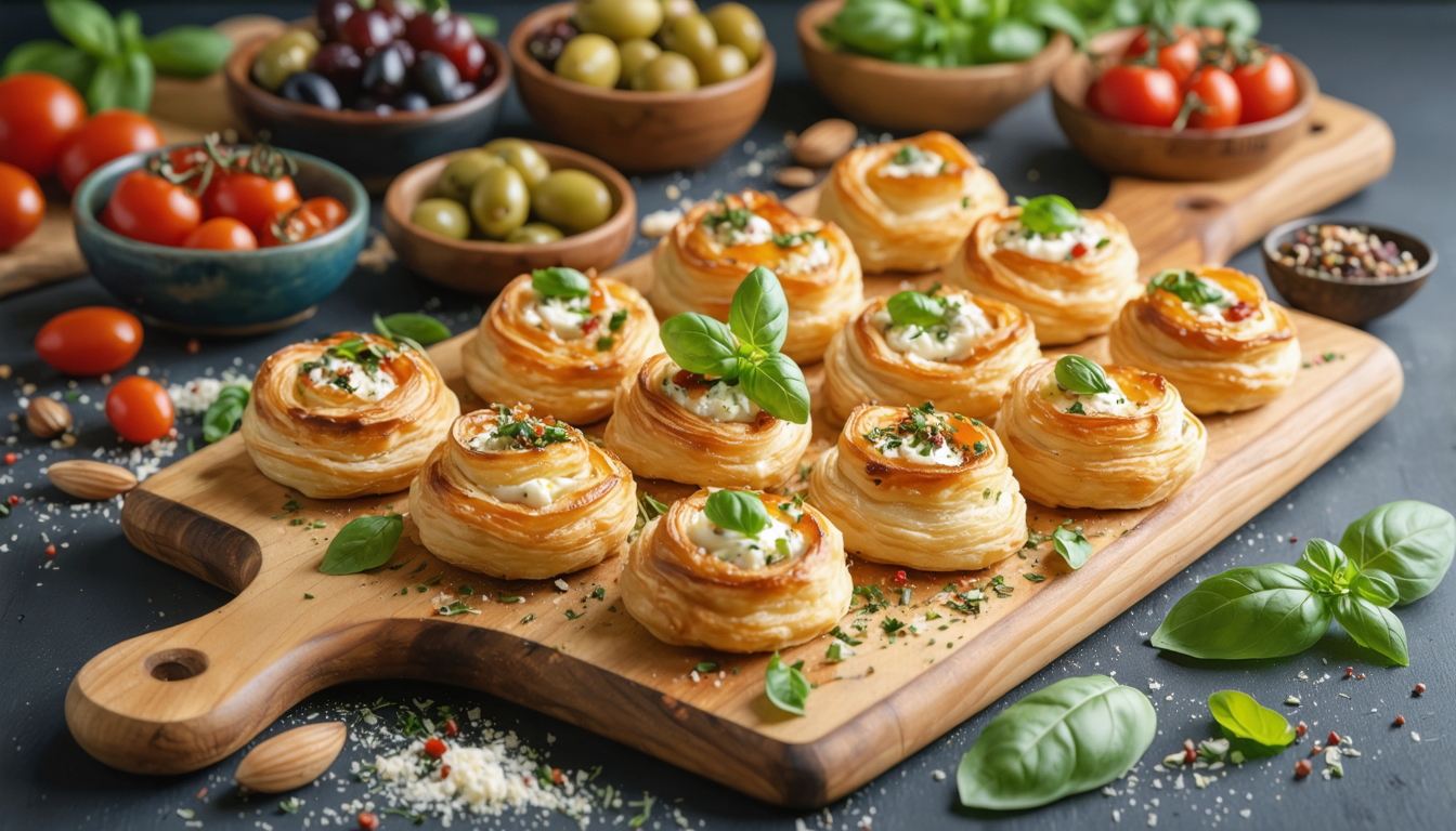 découvrez nos délicieuses bouchées feuilletées au fromage frais méditerranéen, parfaites pour réinventer vos tapas avec une touche d'élégance et de saveurs authentiques.