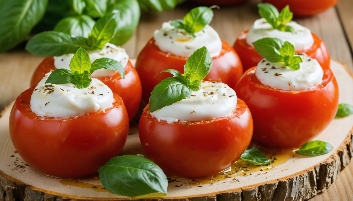 découvrez notre recette de tomates farcies allégées au fromage frais et à la menthe, une alliance savoureuse et fraîche pour un plat sain et gourmand.