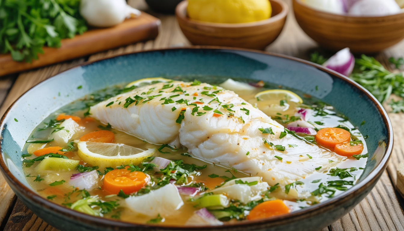 découvrez notre recette simple et savoureuse de cabillaud mijoté au court-bouillon, un plat délicieux qui ravira vos papilles avec des saveurs authentiques.
