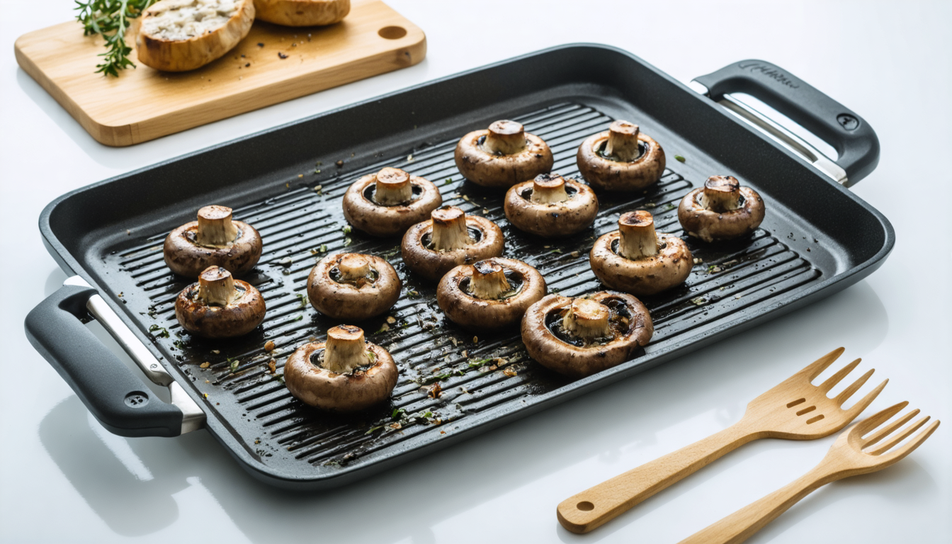 découvrez notre recette simple et rapide de champignons de paris à la plancha, délicieusement savoureuse et parfaite pour un repas léger et gourmand.