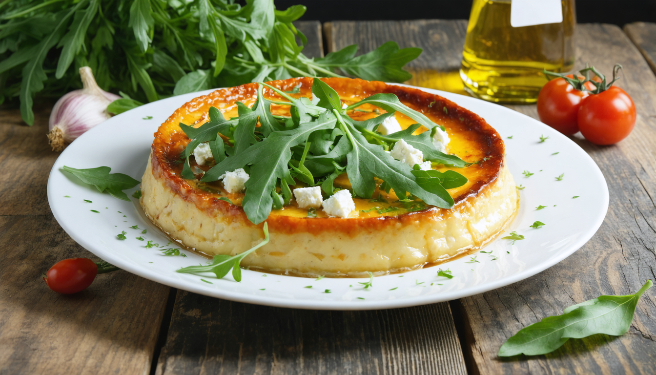 découvrez notre recette de flan léger à la roquette et feta, une préparation savoureuse et fraîche qui ravira vos papilles en toute légèreté.