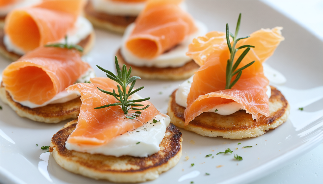découvrez notre recette gourmande de mini blinis marins au fromage frais, parfaits pour un apéritif savoureux et facile à réaliser.