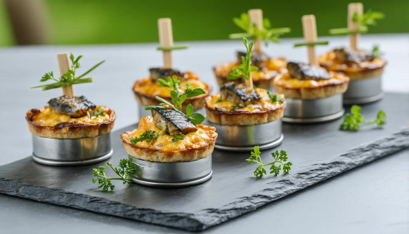 découvrez notre recette simple et savoureuse de mini clafoutis légers aux sardines en boîte, parfaits pour un apéritif original et gourmand.