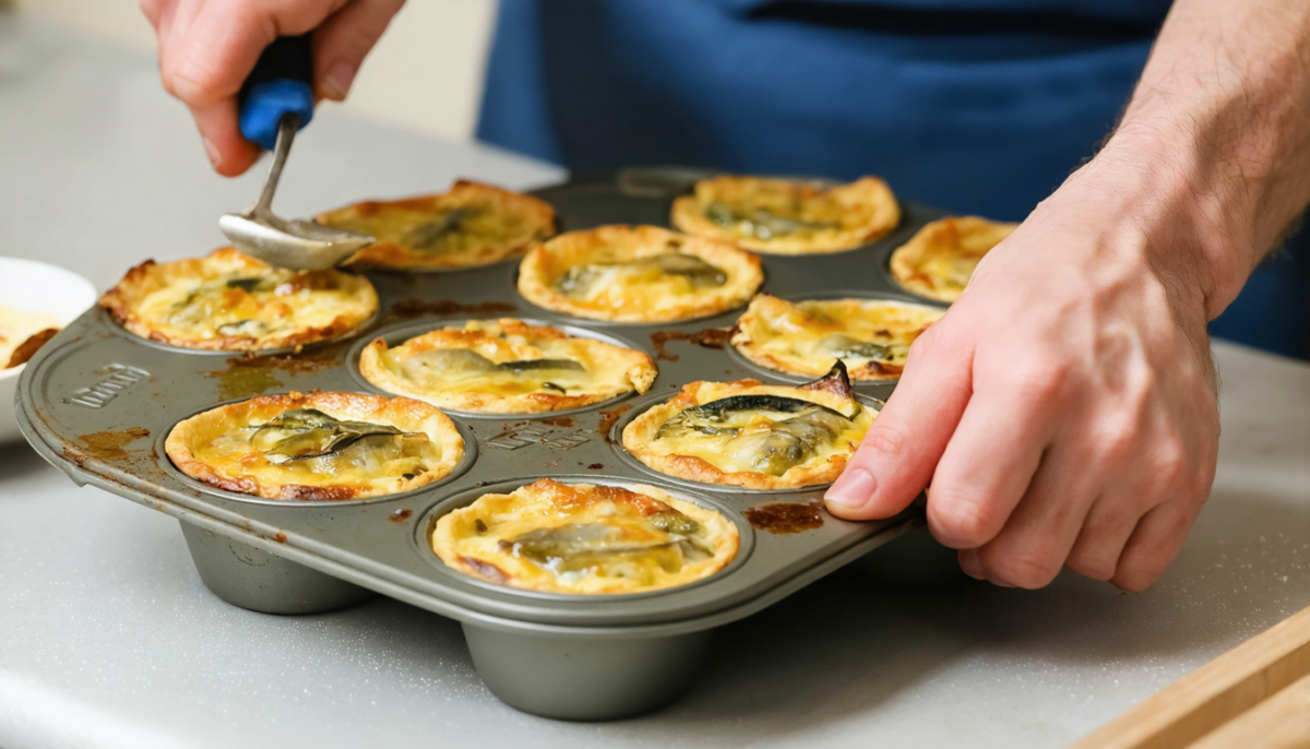 découvrez notre recette simple et savoureuse de mini clafoutis légers aux sardines en boîte, parfaits pour un repas délicieux et rapide à préparer.