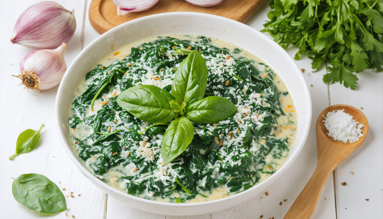 découvrez notre recette facile et rapide d'épinards à la crème, parfaite pour un plat savoureux et réconfortant en toute simplicité.