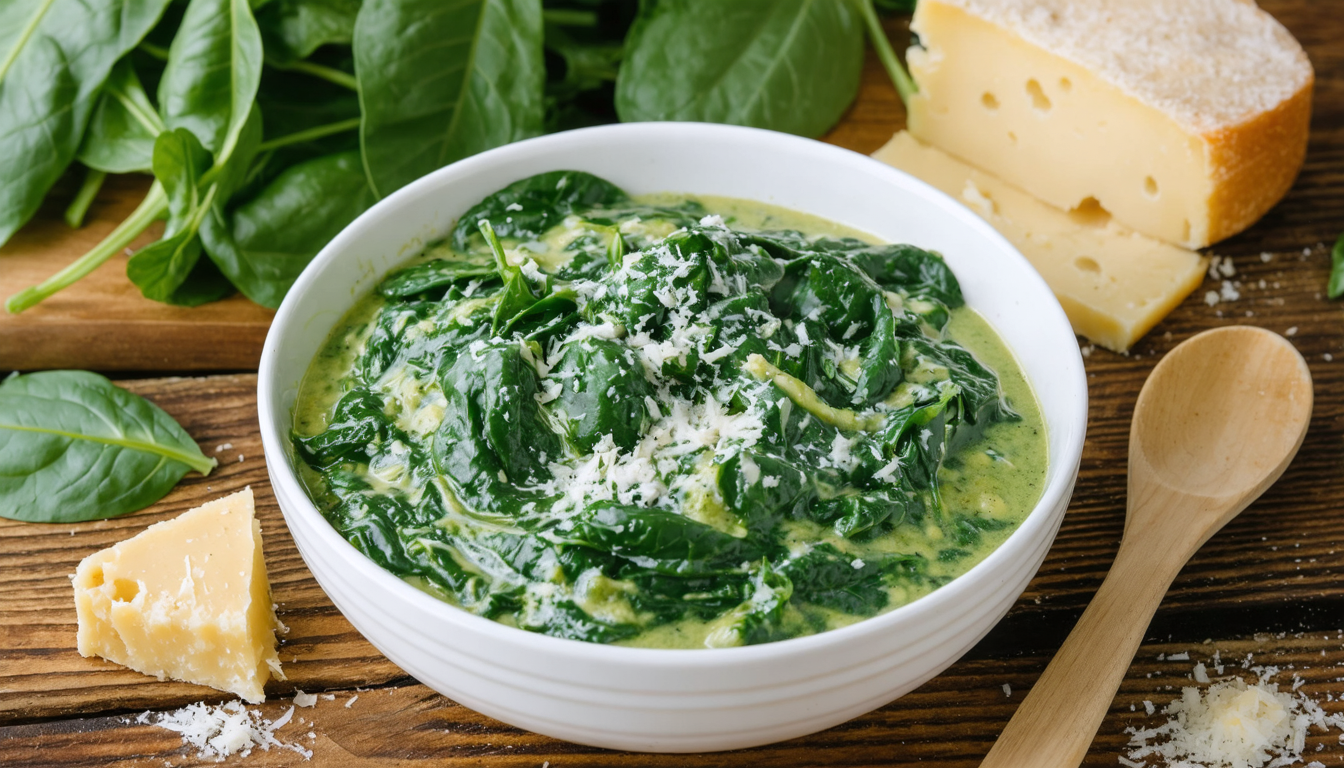 découvrez notre recette simple et délicieuse d'épinards à la crème, parfaite pour un repas rapide et savoureux.