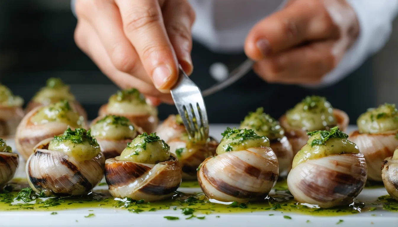 découvrez la recette savoureuse et authentique des escargots au beurre persillé, un plat traditionnel français à déguster en famille ou entre amis.