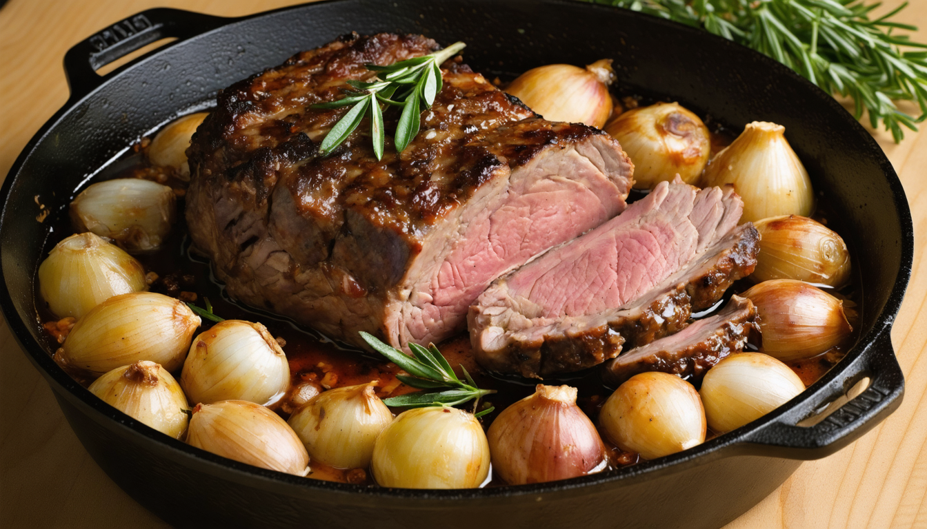 découvrez notre recette facile et savoureuse de filet mignon de porc rôti en cocotte aux échalotes fondantes, parfaite pour un repas gourmand et rapide à préparer.