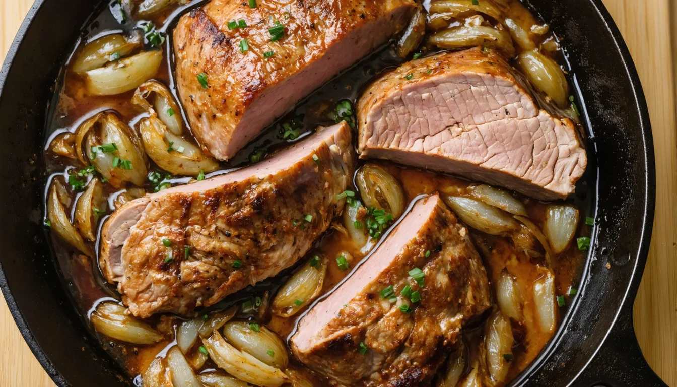 découvrez notre recette facile et savoureuse de filet mignon de porc rôti en cocotte, accompagné d'échalotes fondantes pour un plat tendre et parfumé.