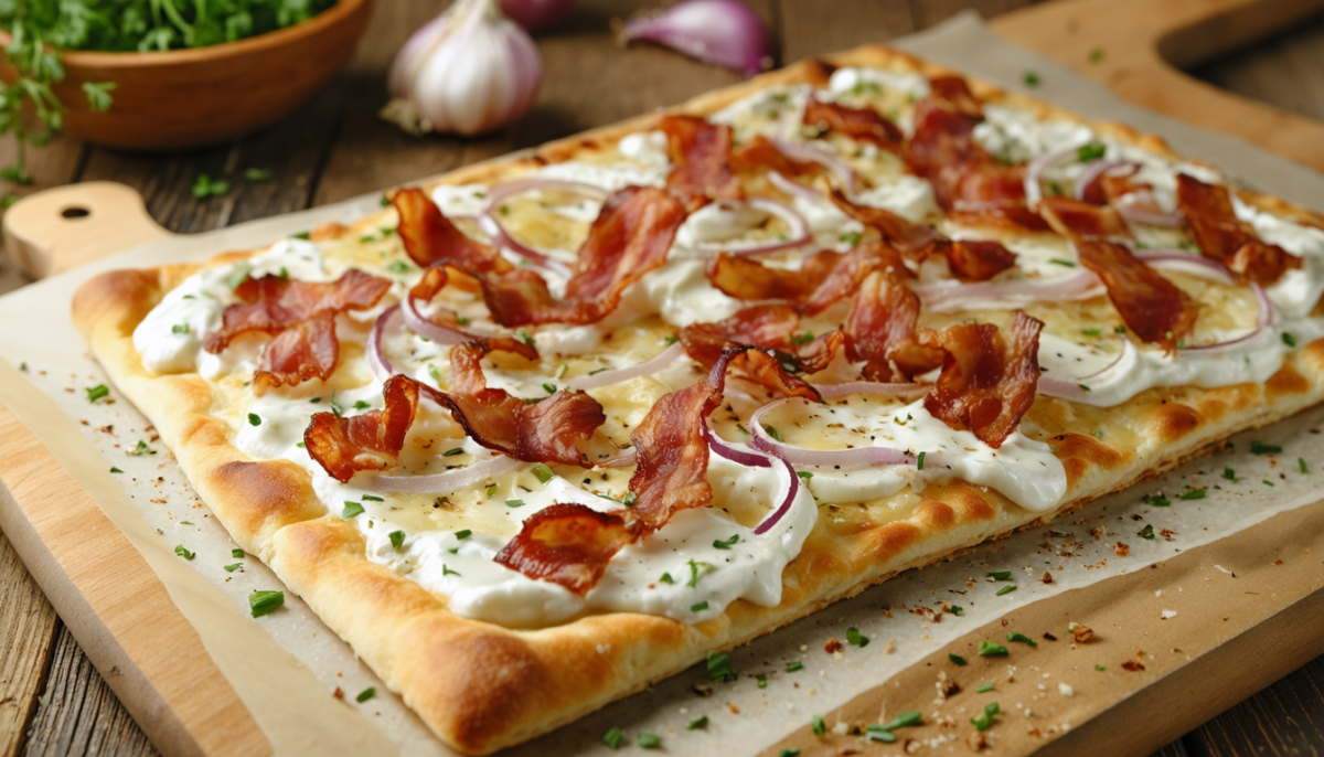 découvrez notre recette simplifiée de flammekueche, facile à réaliser en machine à pain ou à la main, pour un délicieux plat maison authentique et gourmand.