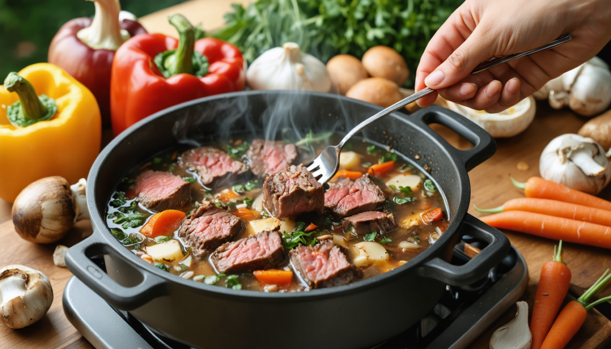 découvrez notre recette revisitée de fondue bourguignonne au bouillon, une expérience culinaire délicieusement savoureuse et légère, parfaite pour partager un moment convivial.