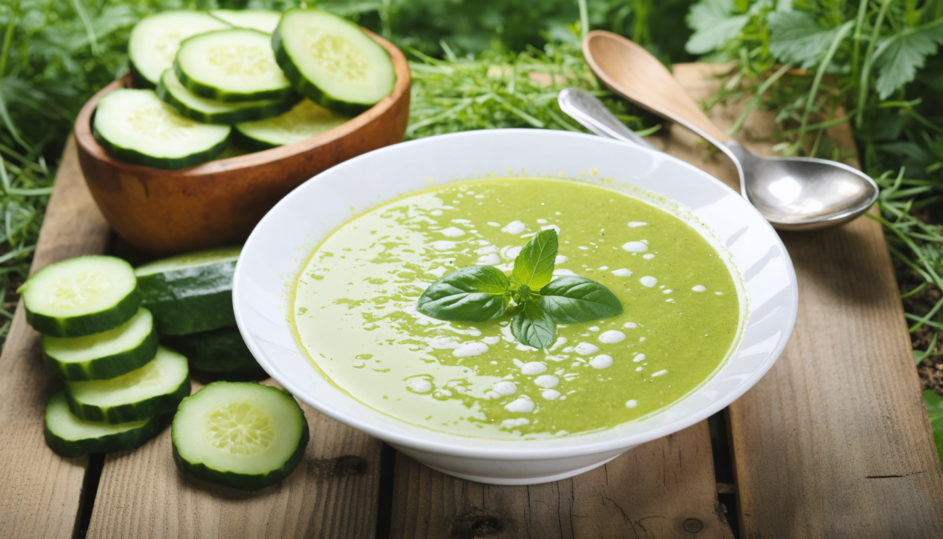 découvrez notre recette de gaspacho de concombre, une explosion de fraîcheur et de bien-être parfaite pour se rafraîchir tout en profitant d'une alimentation saine et savoureuse.