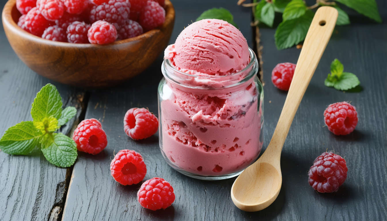 découvrez notre recette facile de glace onctueuse à la framboise, pour savourer un été fruité et gourmand sans avoir besoin de sorbetière.