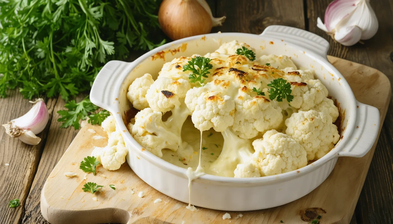 découvrez notre gratin fondant de chou-fleur au fromage à raclette, une recette savoureuse et réconfortante qui ravira vos papilles avec ses saveurs riches et gourmandes.