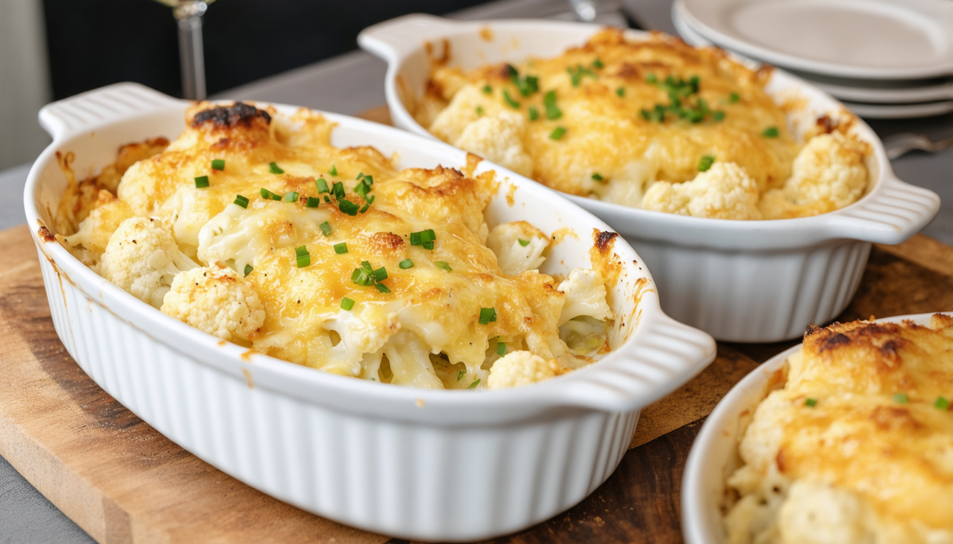 découvrez notre gratin fondant de chou-fleur au fromage à raclette, une recette savoureuse et réconfortante qui ravira vos papilles à chaque bouchée.