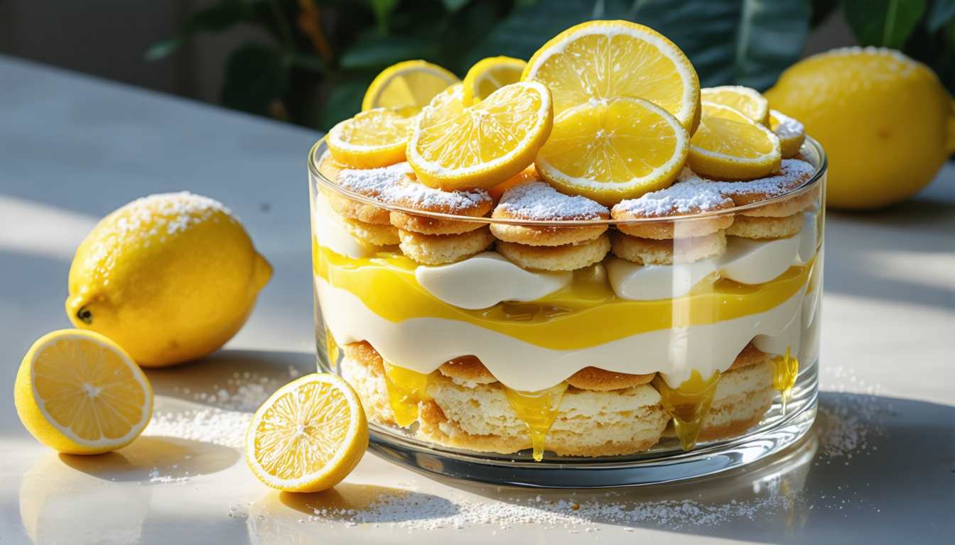 découvrez le tiramisu au citron de simone, une douceur estivale rafraîchissante et irrésistible qui vous donnera envie d'enchaîner les cuillères à chaque bouchée.