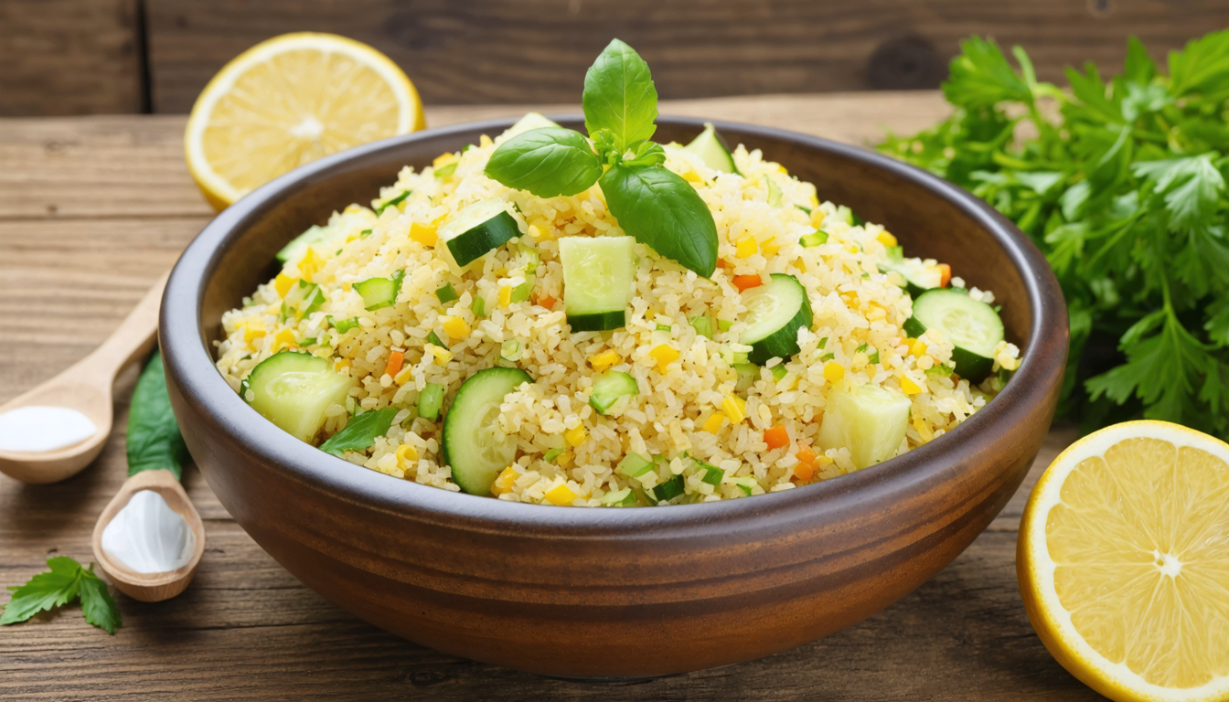 découvrez ma recette maison facile et savoureuse de salade fraîche au boulghour, concombre et citron, parfaite pour un repas léger et vitaminé.