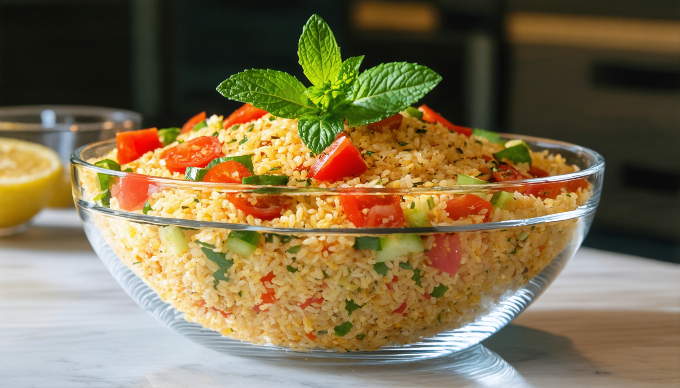 découvrez ma recette maison fraîche et légère de salade au boulghour, concombre croquant et citron acidulé, parfaite pour un repas sain et savoureux.