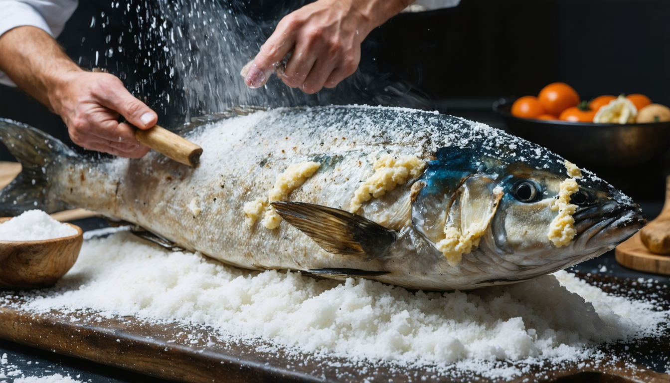 découvrez comment maîtriser la cuisson en croûte de sel pour préparer un poisson entier savoureux et parfaitement cuit, digne d'un chef.