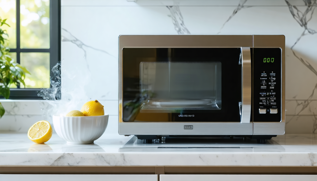 découvrez comment nettoyer votre micro-ondes en seulement 60 secondes avec une méthode rapide et efficace pour le rendre comme neuf.