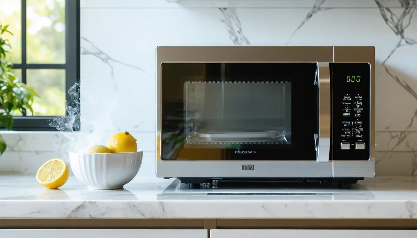 découvrez comment nettoyer votre micro-ondes en seulement 60 secondes avec une méthode rapide et efficace pour le rendre comme neuf.