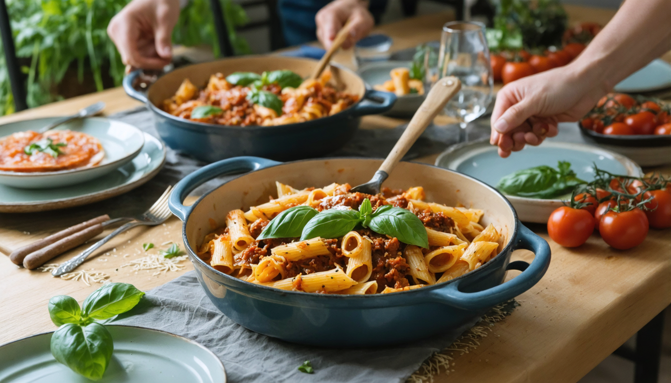 découvrez la recette rapide et légère des pâtes bolognaises préparées en une seule casserole, idéale pour un repas savoureux et facile à réaliser.