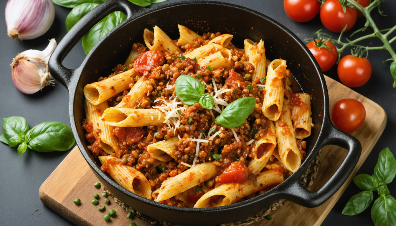 découvrez la recette rapide et facile des pâtes bolognaises légères, préparées en une seule casserole pour un repas savoureux et sain en un rien de temps.