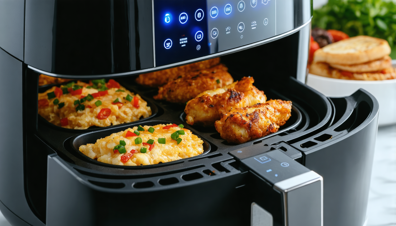 découvrez le philips airfryer série 5000, équipé d'un double panier et d'une cuisson vapeur innovante pour des repas sains, rapides et savoureux.
