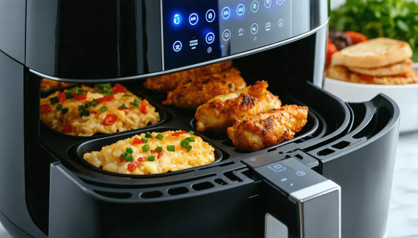 découvrez le philips airfryer série 5000, équipé d'un double panier et d'une cuisson vapeur innovante pour des repas sains, rapides et savoureux.