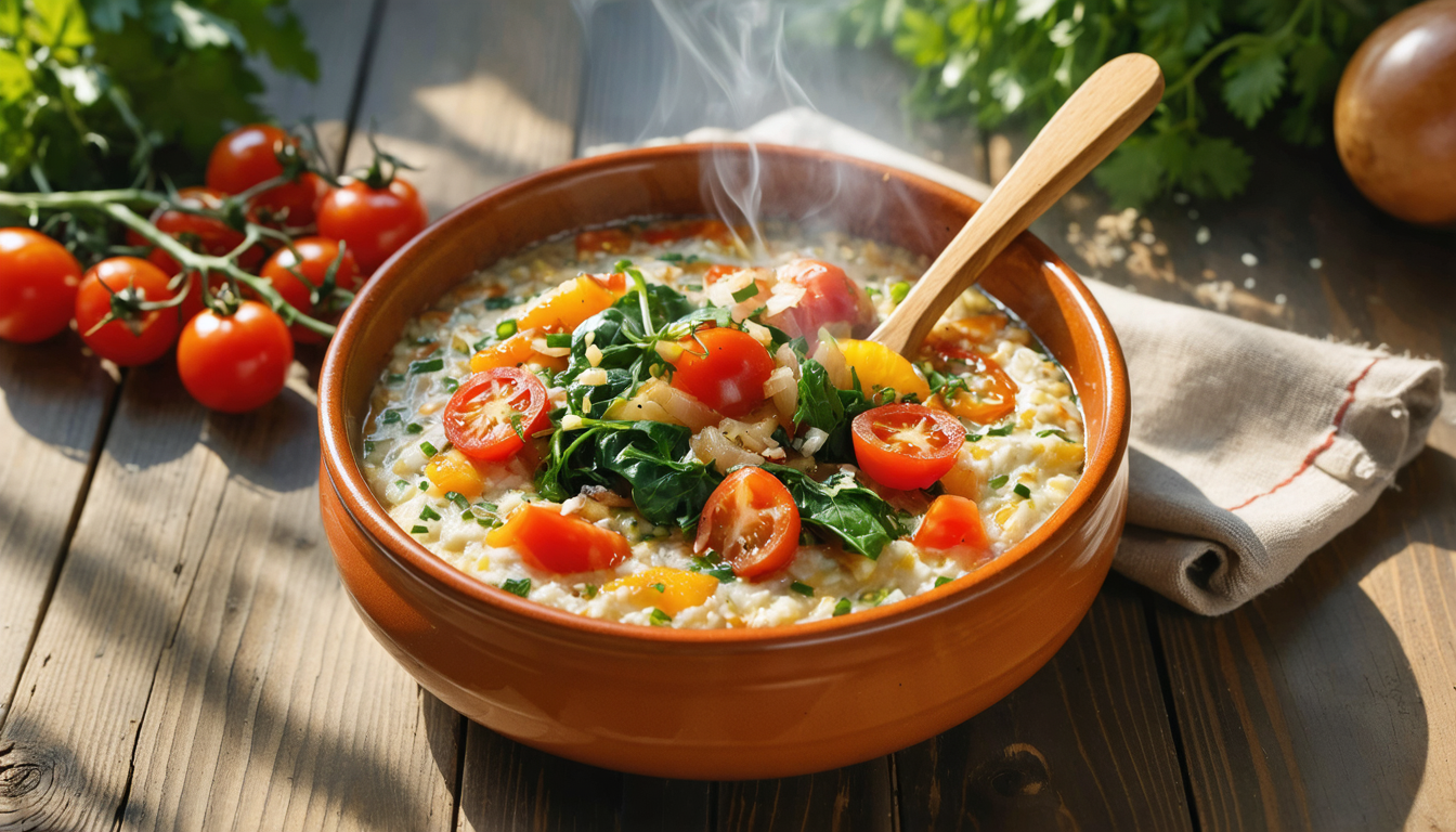 découvrez notre recette minceur de porridge salé au four, gourmande et réconfortante, idéale pour un repas sain et surprenant à savourer sans culpabilité.