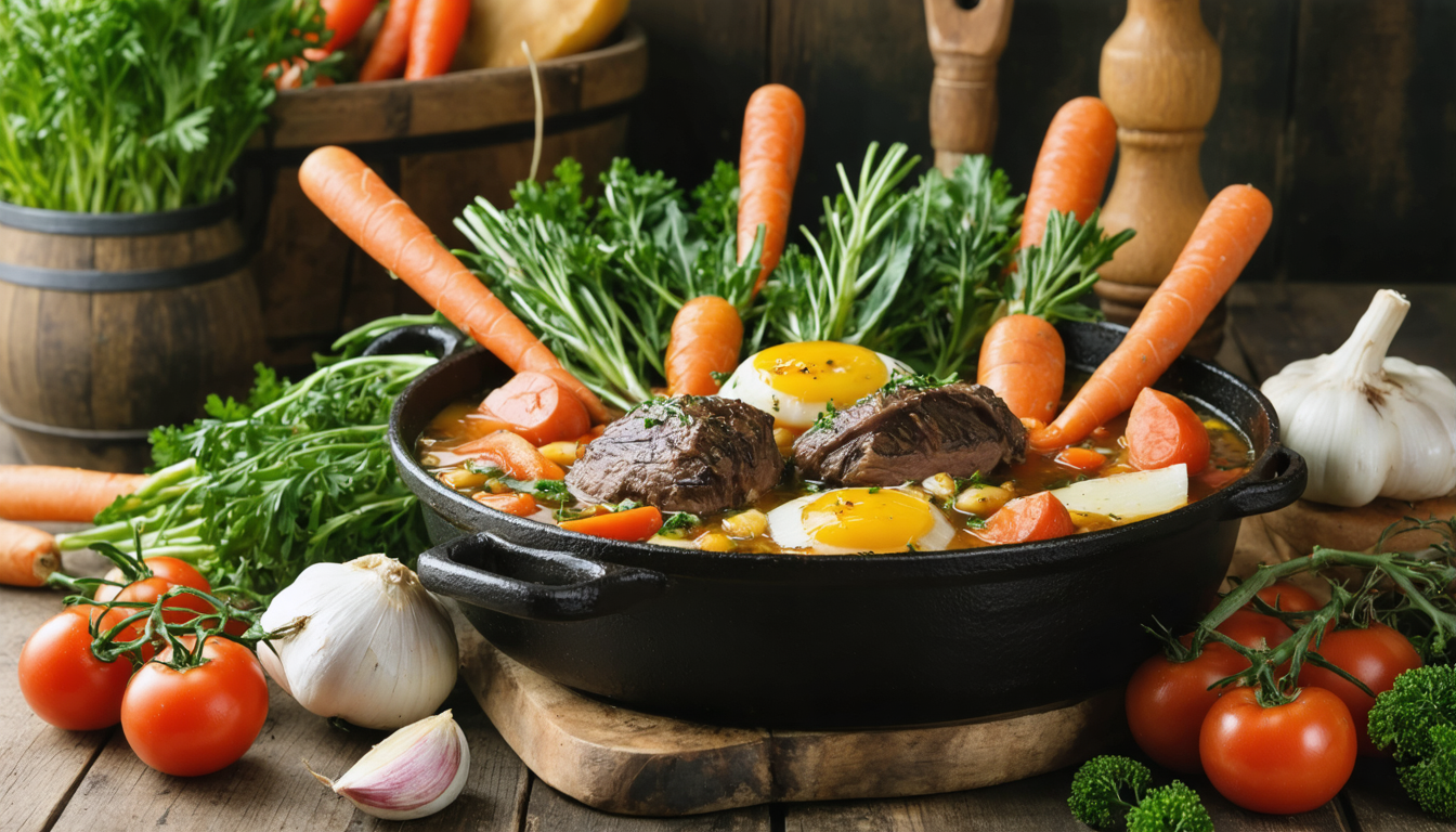 découvrez la recette traditionnelle du pot-au-feu léger à l'ancienne, un plat savoureux et réconfortant, parfait pour un repas sain et gourmand.