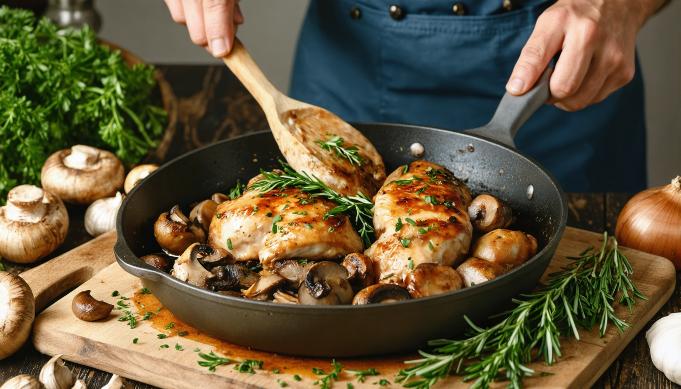 découvrez les secrets gourmands et les conseils de chef pour préparer un poulet sauté à la sauce chasseur authentique, savoureux et plein de caractère.