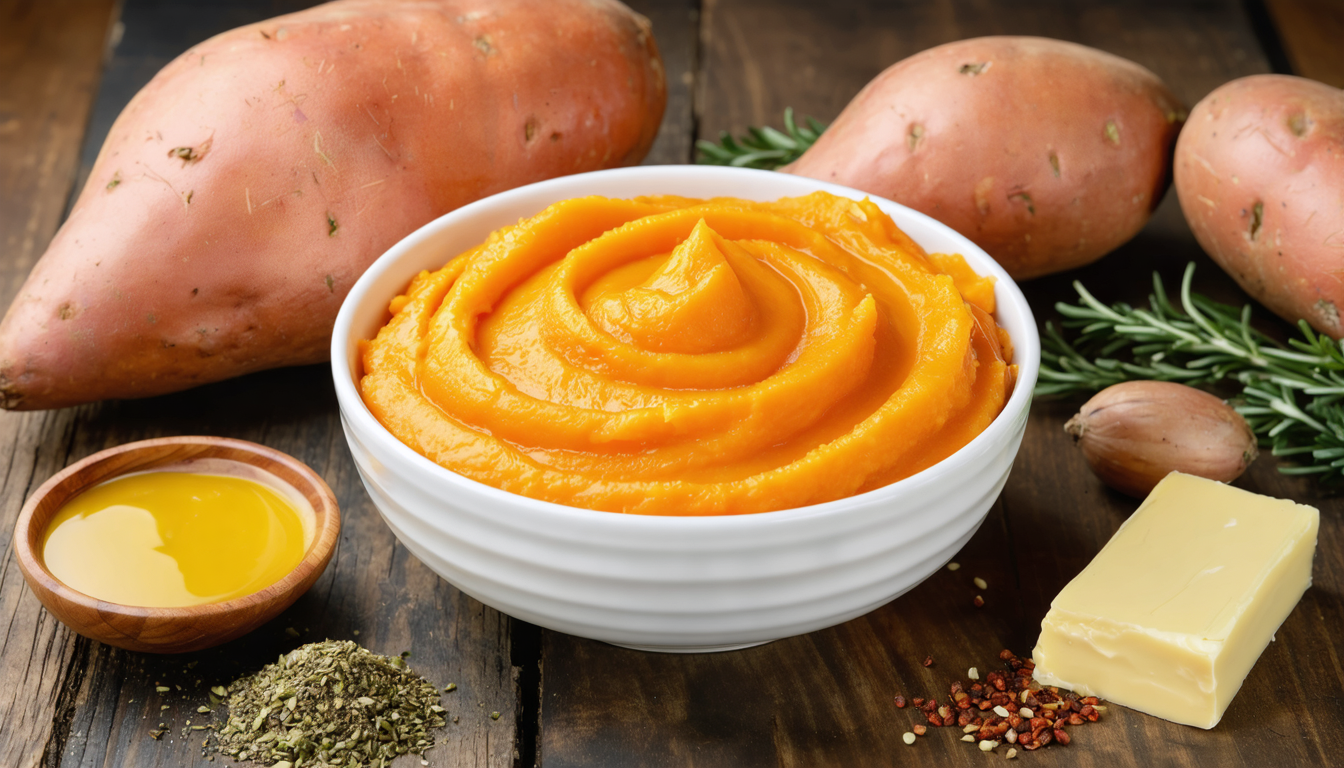 découvrez notre recette de purée de patate douce veloutée, facile à préparer et riche en saveurs, idéale pour accompagner vos plats et régaler toute la famille.