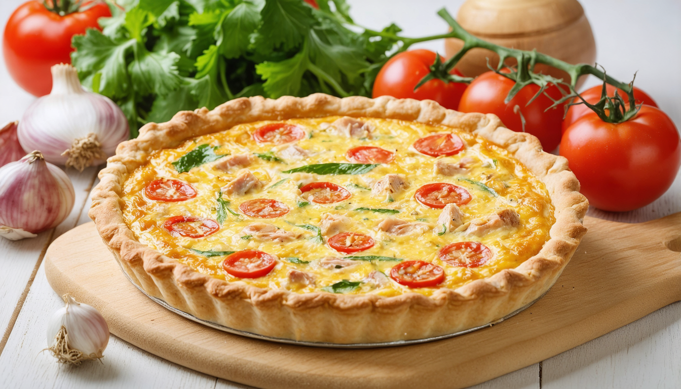découvrez notre recette rapide de quiche express au thon et tomates, idéale pour un repas savoureux et facile à préparer en un rien de temps.